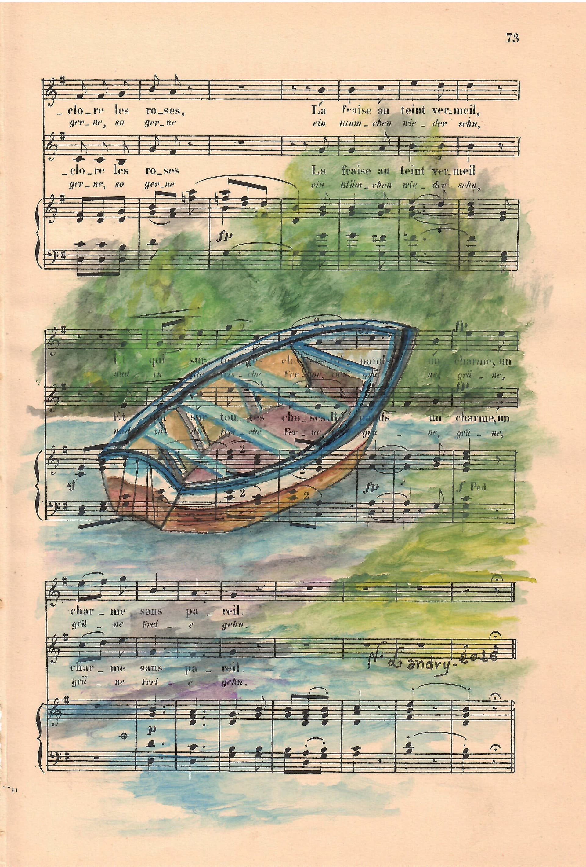 Boat on Sheet Music