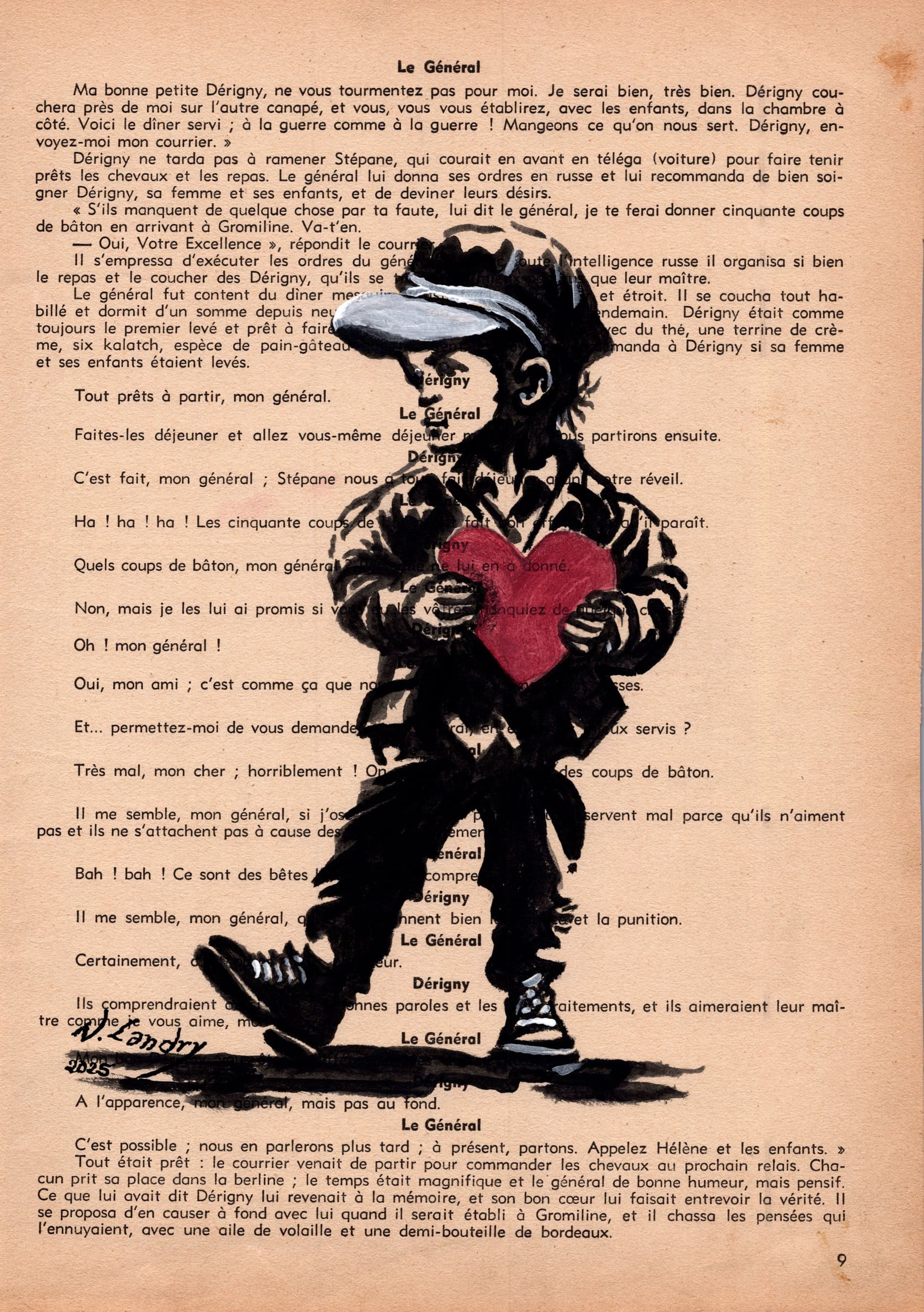 Boy and Girl with Heart on Book Page