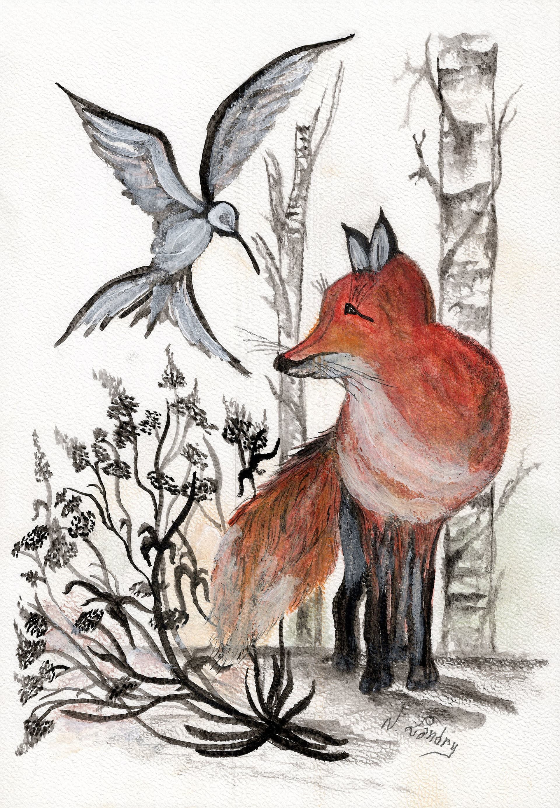 Renard et Oiseaux