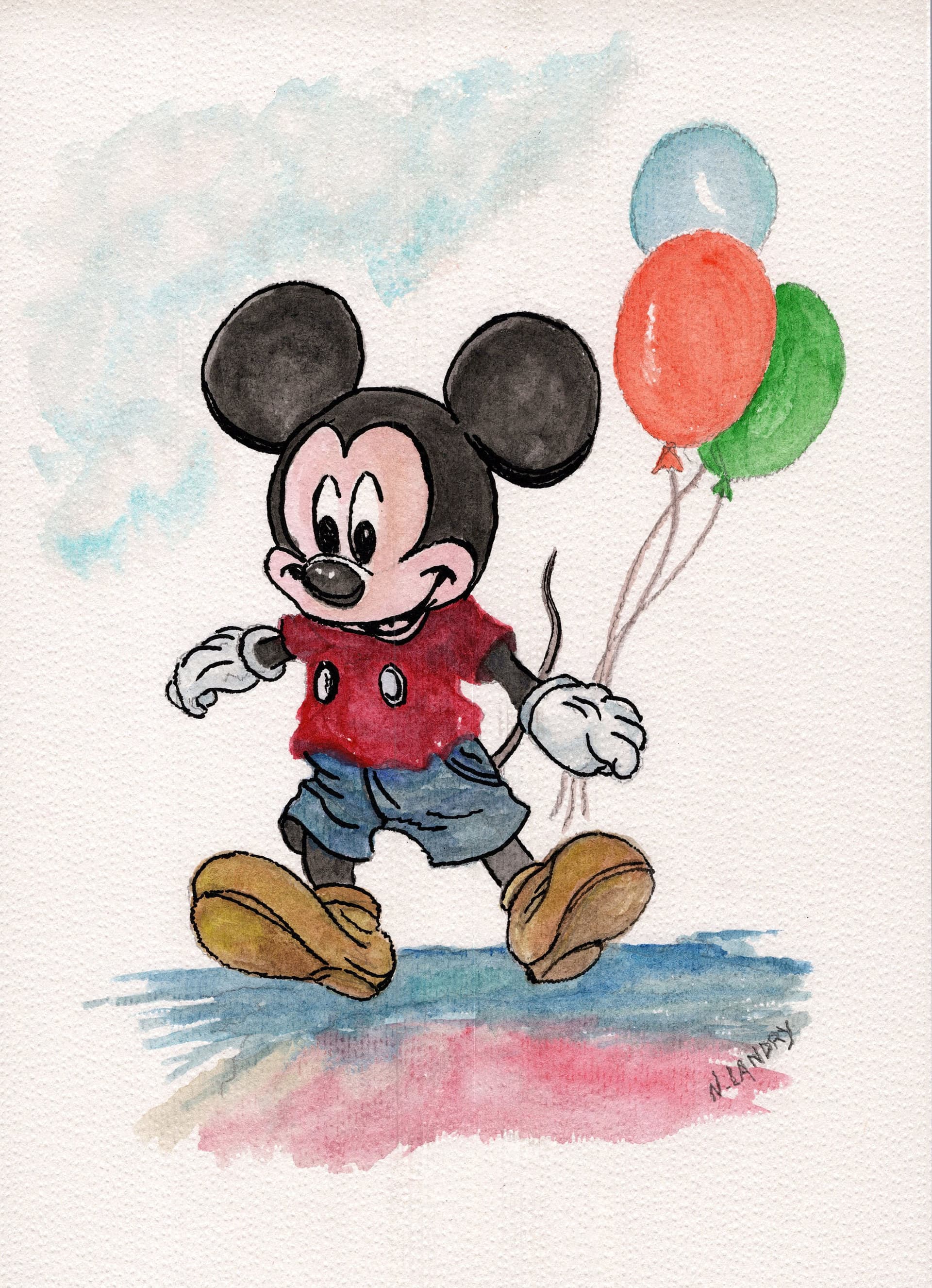 Mickey Mouse with Balloons