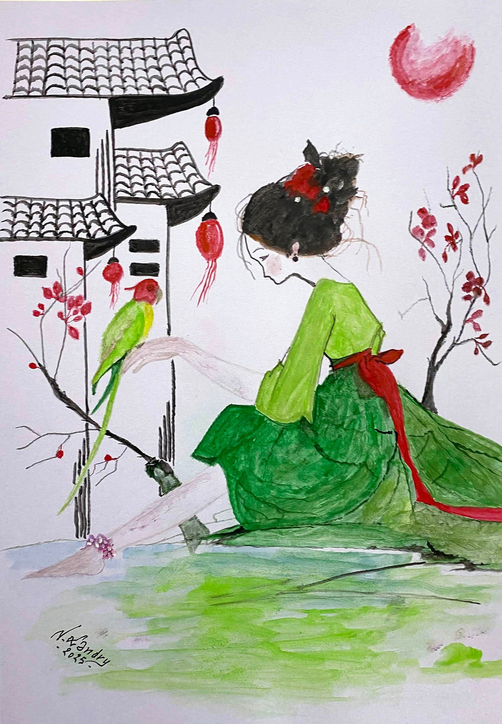 Women at Oriental Pagodas