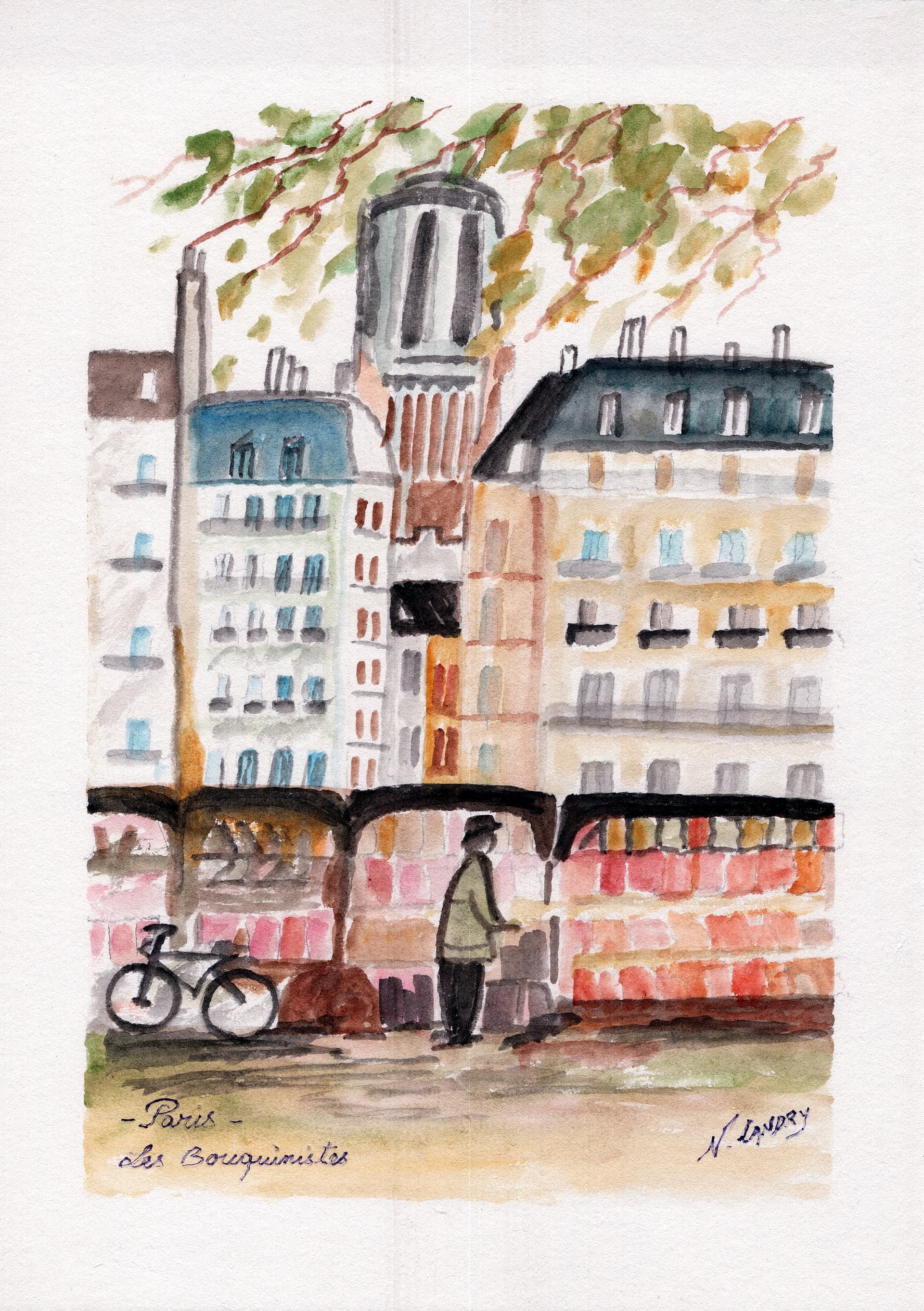 Paris Bouquinistes Along the Seine