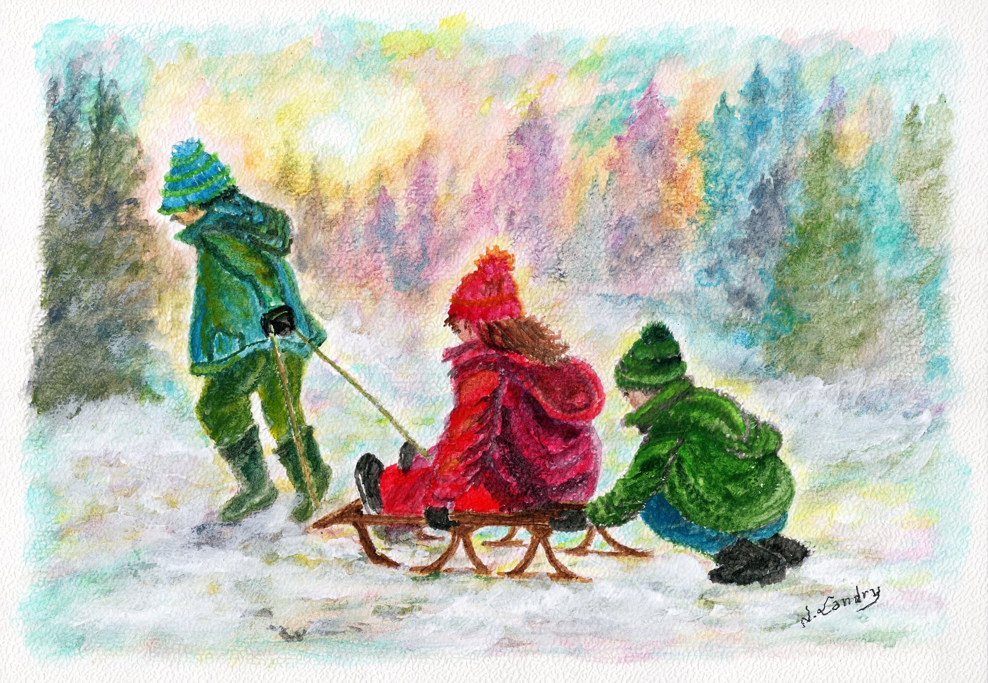 Rosa Roja con Hojas Verdes