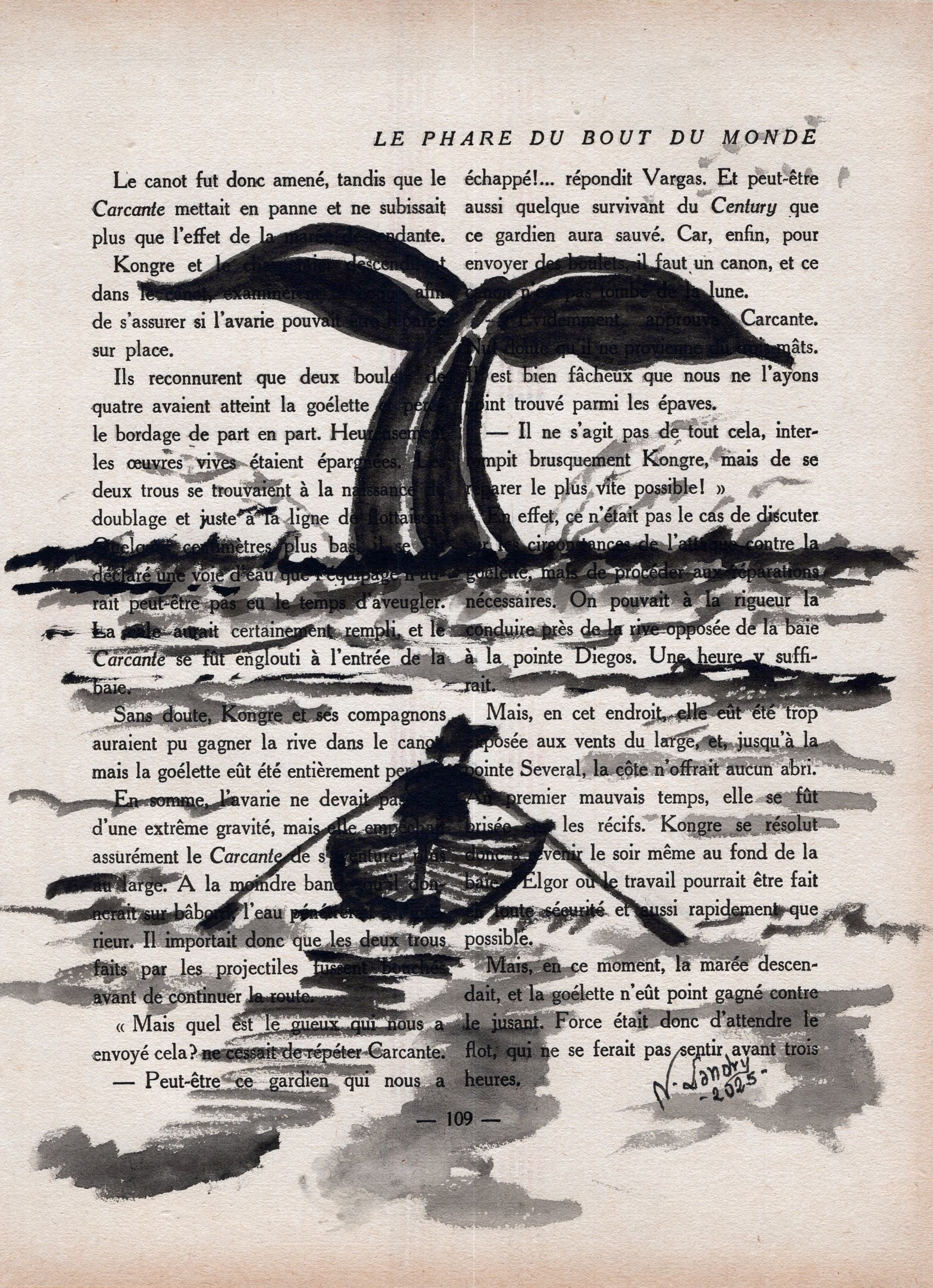 Seagull, Wave and Book