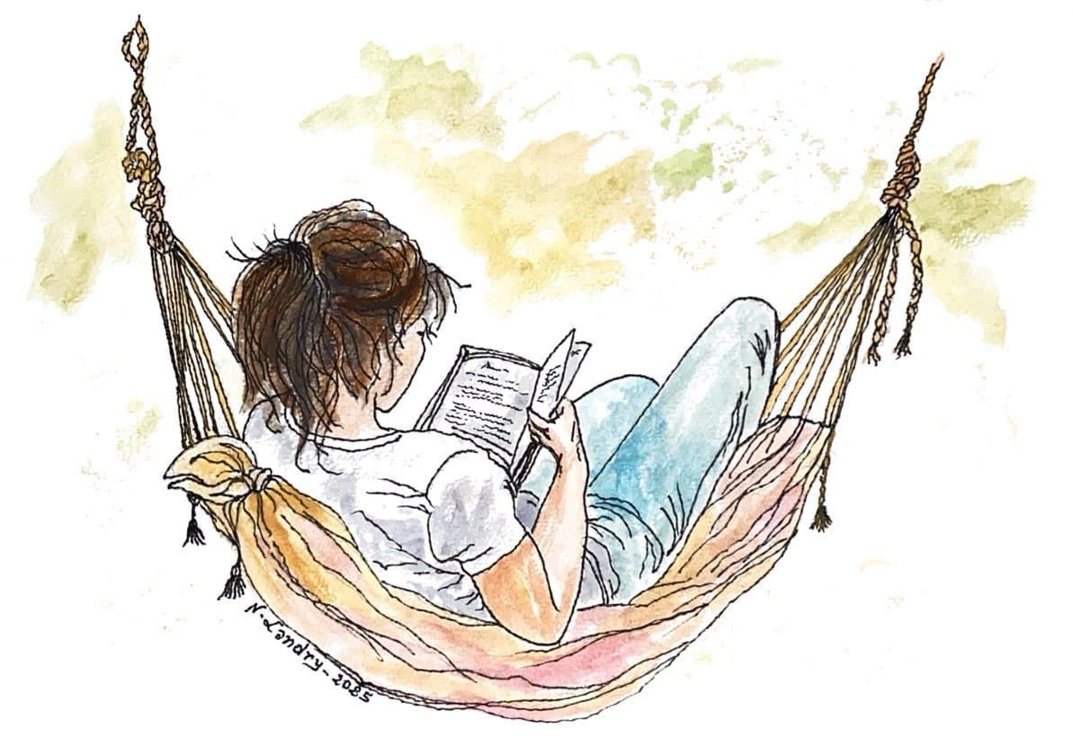 Reading in a Hammock
