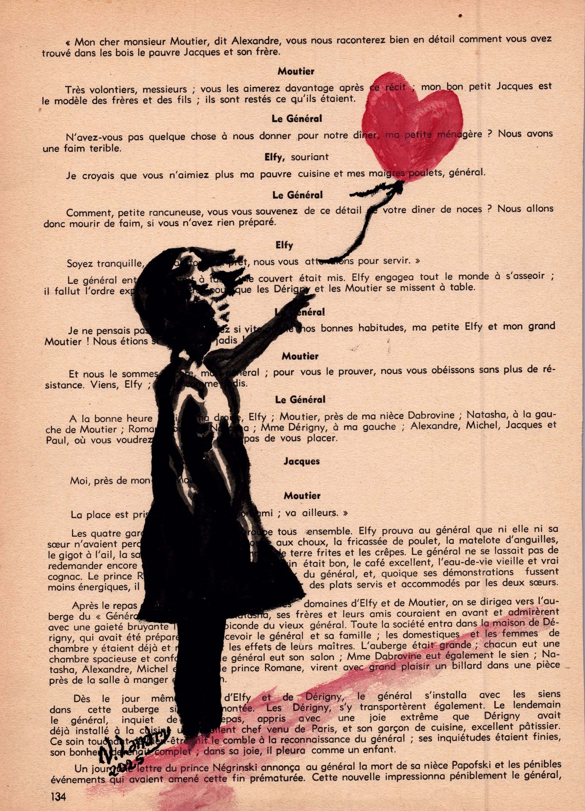 Woman Silhouette with Pink Book